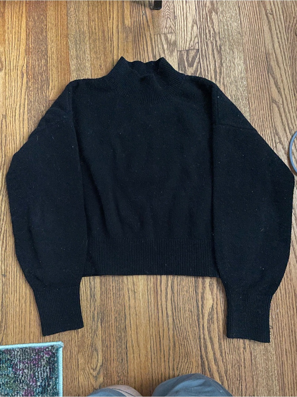 & Other Stories Black Mock Neck Sweater